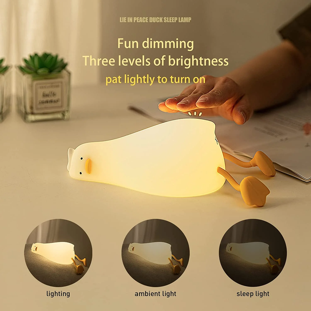 Lying Down Duck LED Night Light