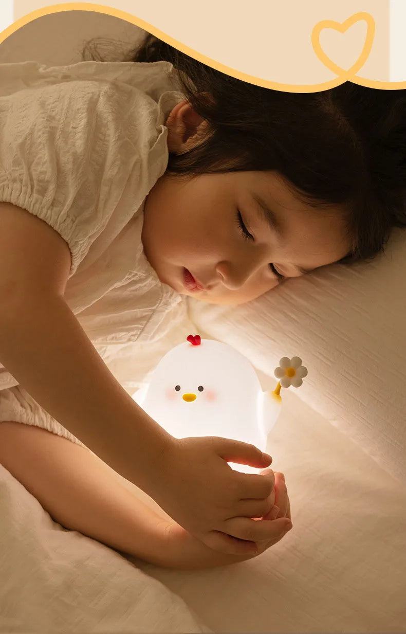Chicken With Flower Night Light