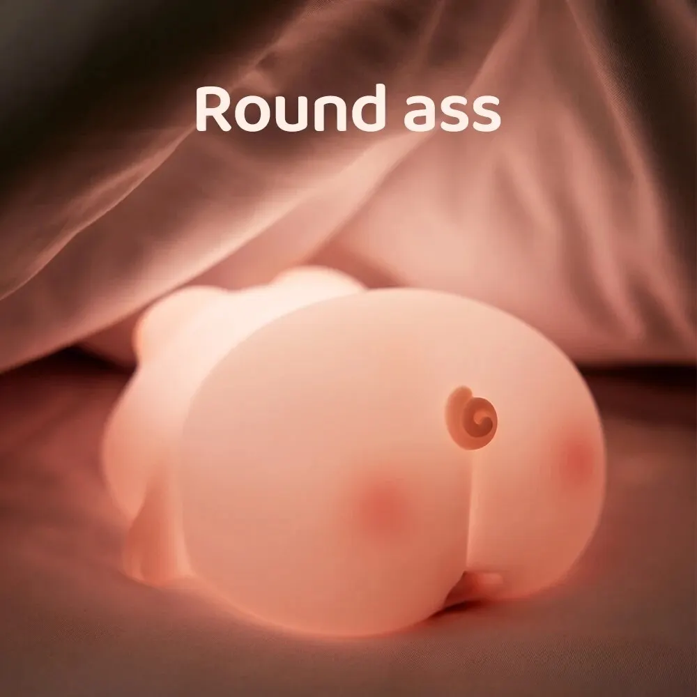 Lying Down Pig LED Night Light
