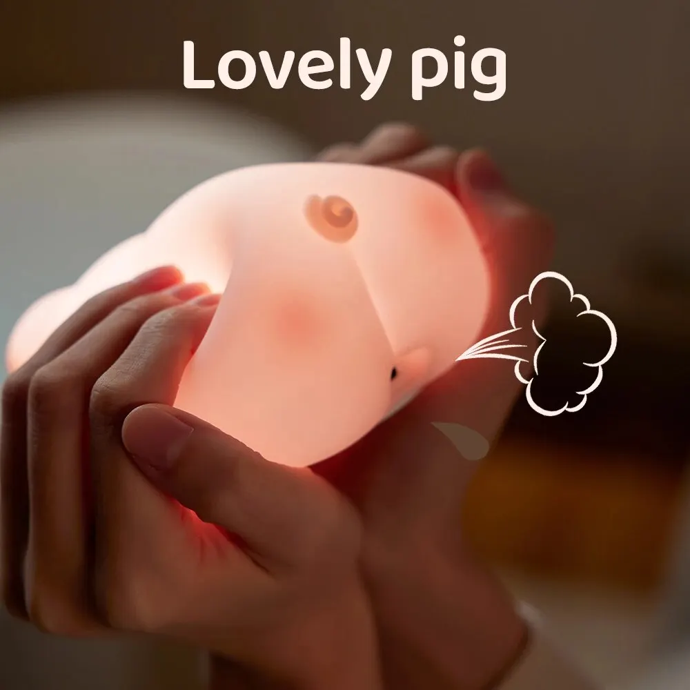 Lying Down Pig LED Night Light