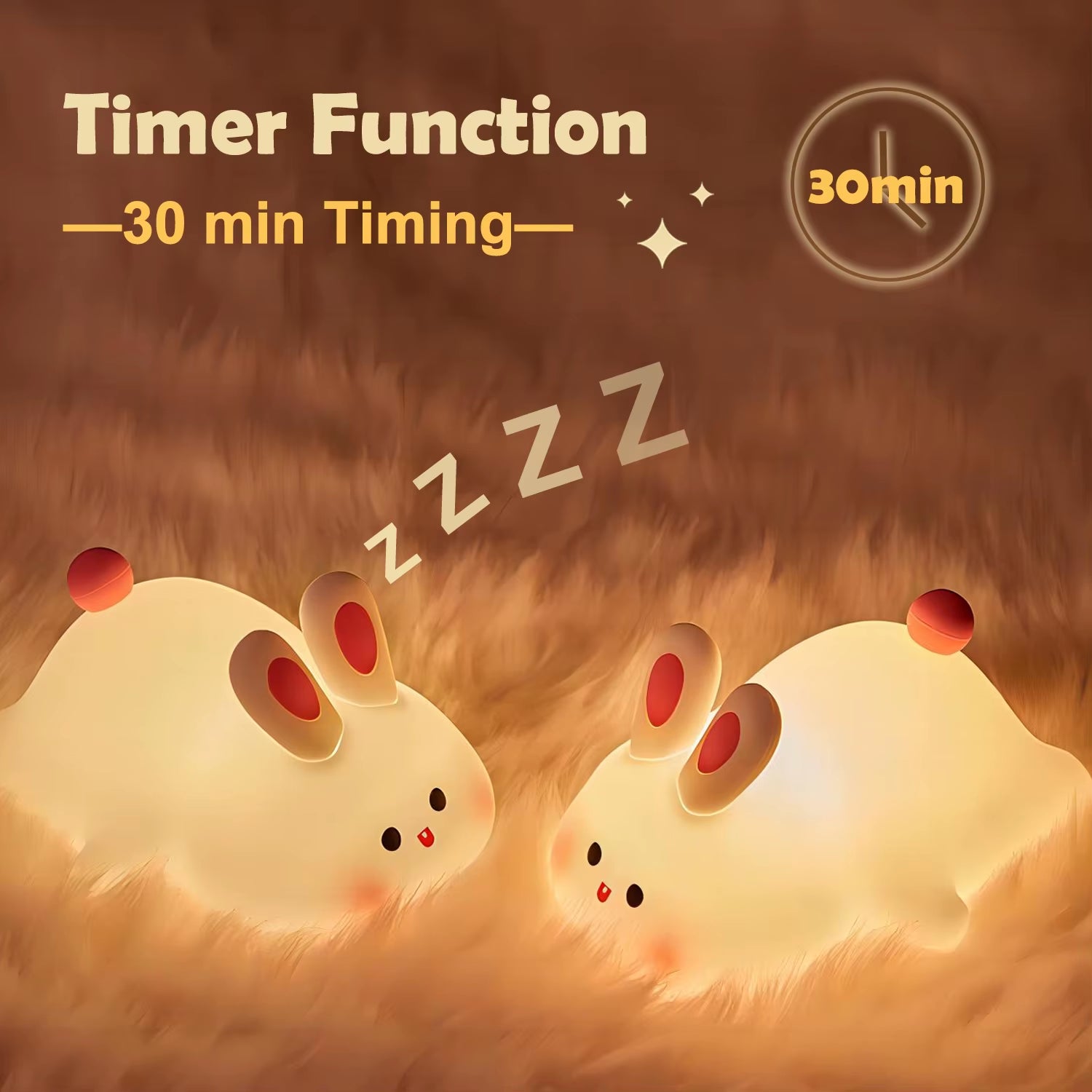 LED Night Light Cute Rabbit Animal Cartoon Silicone Lamp Dimmable USB Rechargeable for Children Kids Bedroom Gift Sleeping Light