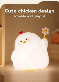 Chicken With a Flower Led Night Light