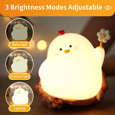 Chicken With a Flower Led Night Light